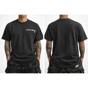 Modern Dandy Black Logo Tee Heavyweight Cotton Streetwear - Collector MEDIUM NEW